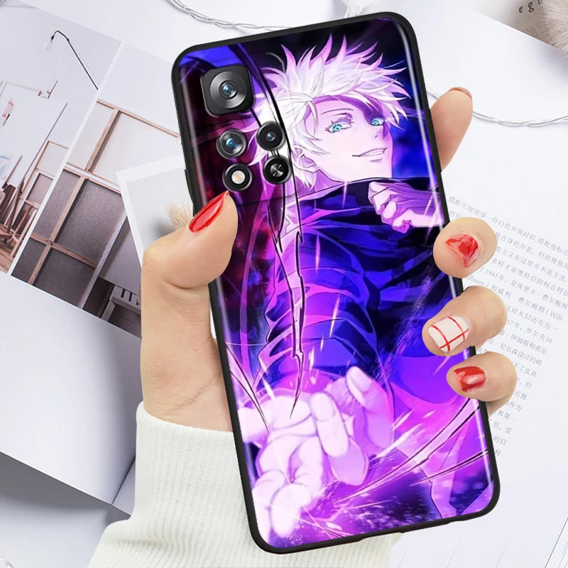 Jujutsu Kaisen Satoru Gojo Tpu Black Cover For Redmi 12 9T 9C 9 Redmi Note 13 12 11S 11 10S 10 Pro Plus Phone Case