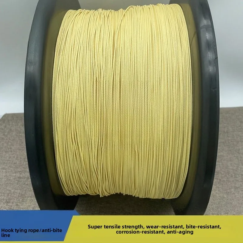 0.8 1.0 1.2 1.5mm Aramid Fiber Fishing Hook Tie Line, High Strength Corrosion & Abrasion Resistant, Cut Proof