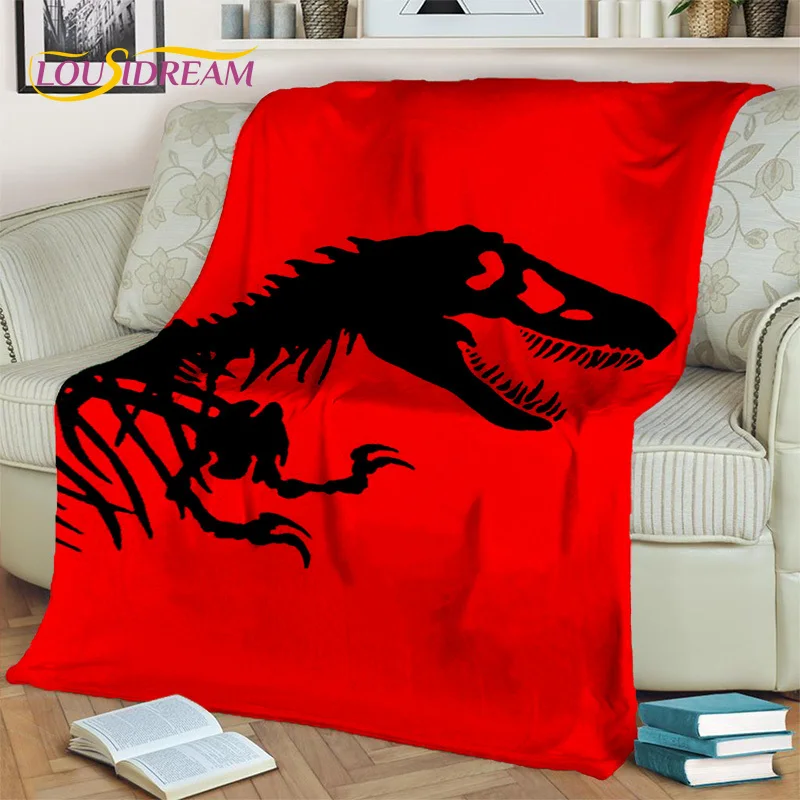 Jurassic Park Dinosaur 3D Cartoon Blanket,Flannel Throw Blanket for Home Bedroom Bed Sofa Picnic Office Hiking Leisure Nap Gift