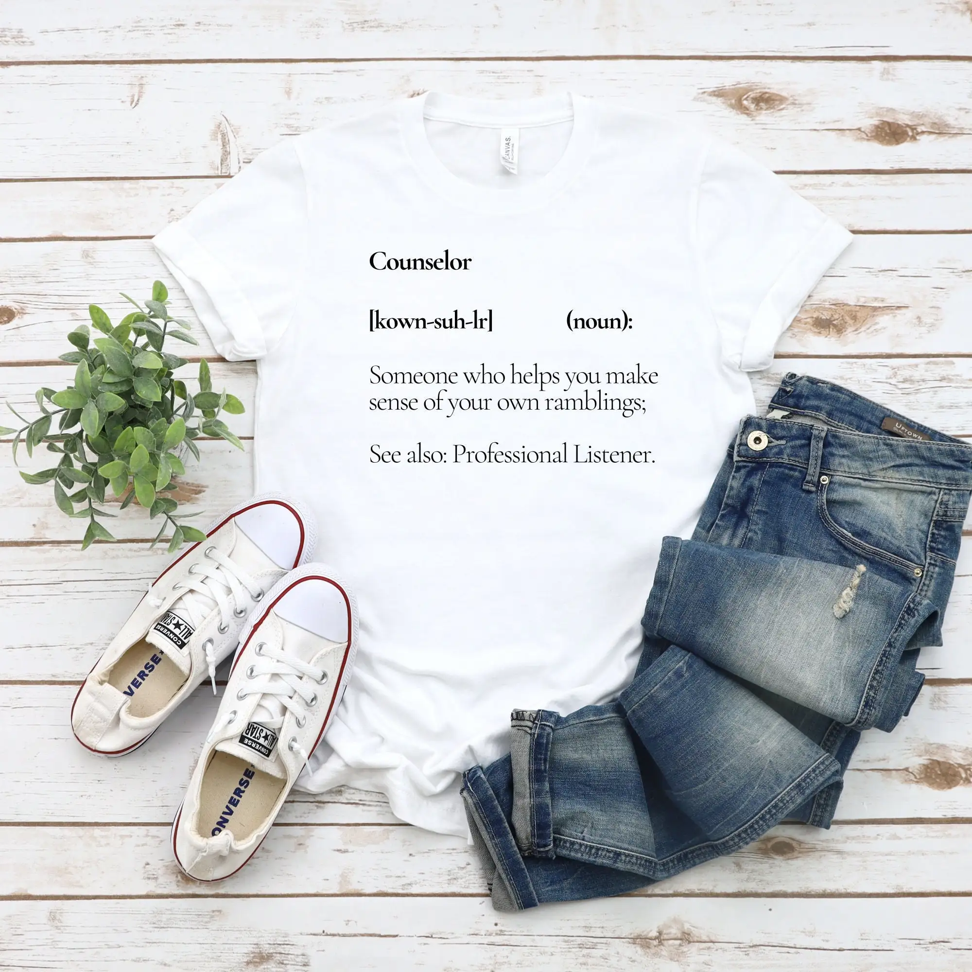 Counselor Definition T Shirt School Professional Listener Guidance For