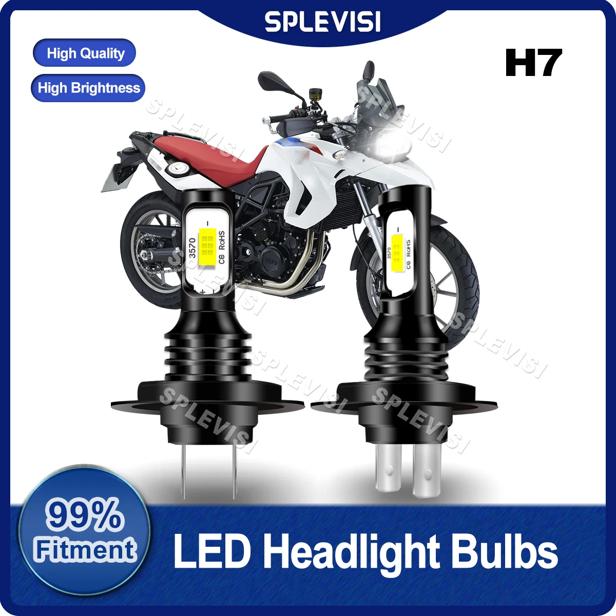 

Replace LED H7 Headlight Bulbs HID White 12v-24v For BMW F650GS 2008 2009 2010 2011 BMW F700GS 2013 2014 2015 2016 2017 2018