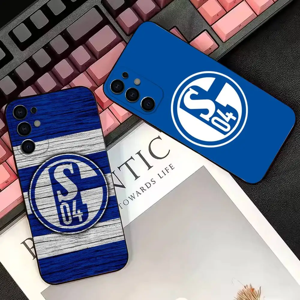 S-Schalke 04-PC   Phone Case For Samsung S25,S23,S22,S20,S21,S30,Ultra,Plus,Note,5G Black Cover