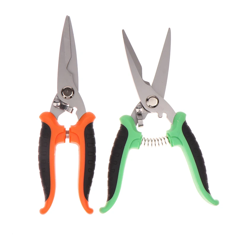 1PC 20*6cm Stainless Steel Electrician Scissors Multifunction Manually Shears Groove Cutting Wire And Thin Steel Plate Hand Tool