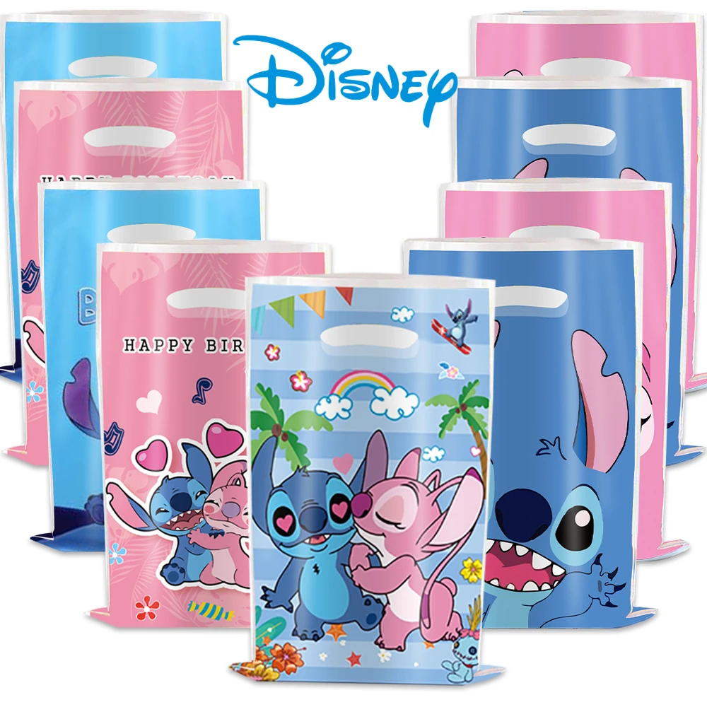 

Disney Stitch Cartoon Angel Theme 10pcs Birthday Party Girls Kids Boys Favors Gifts Surprise Candy Bags Decorations Loot Bags