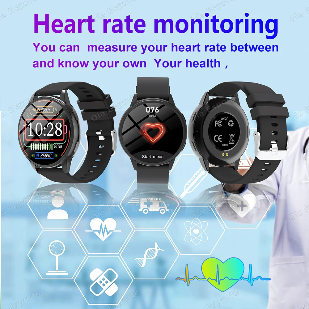 2025 Smart Watch Ladies Full Touch Screen Sport Fitness Watch IP67 Impermeabile Chiamata Bluetooth per Android iOS SmartWatch Donna