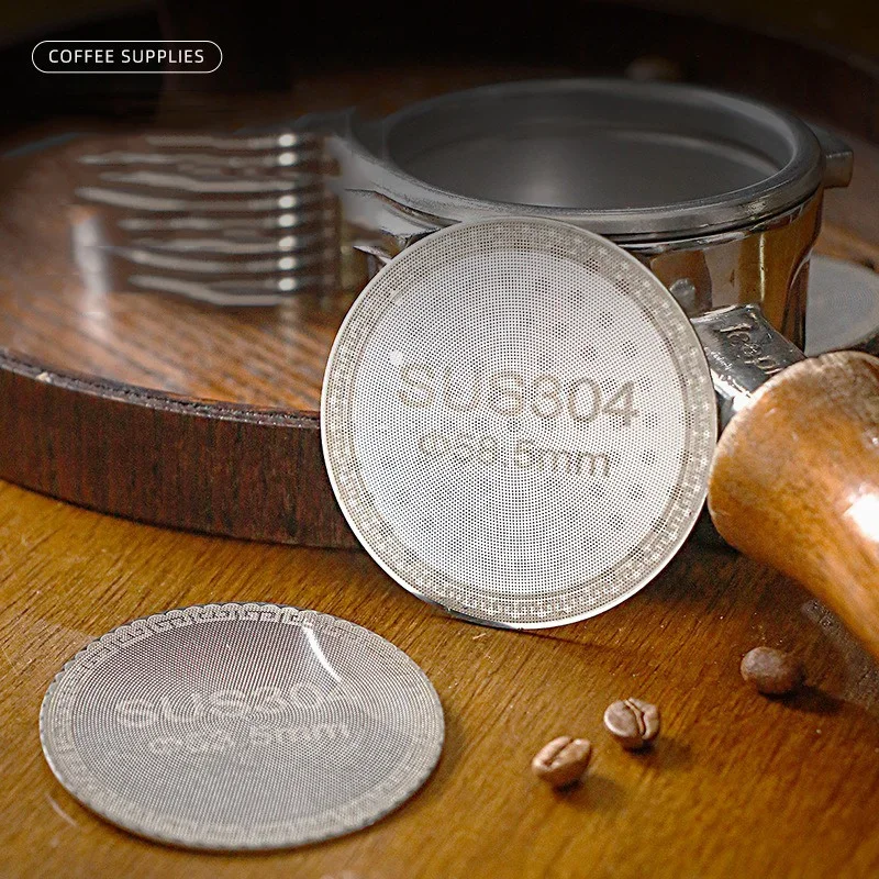 Экран для шайбы для эспрессо, 51 мм, 53,5 мм, 58,5 мм, двухслойный фильтр из нержавеющей стали 304, многоразовый фильтр для кофейной шайбы, инструмент для бариста