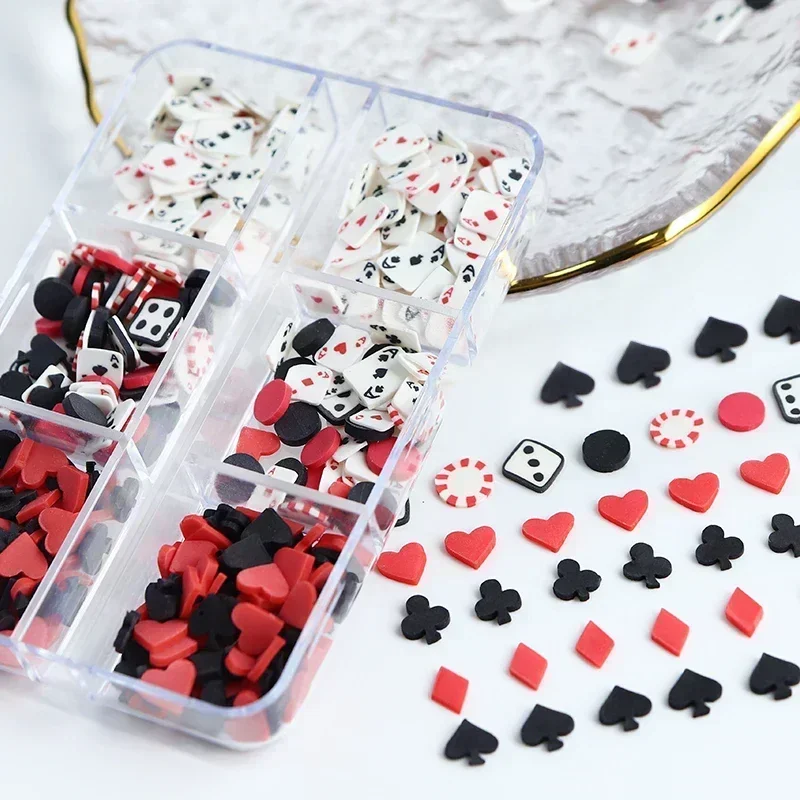 Poker żywica epoksydowa materiał wypełniający karty do gry glina polimerowa płatki wypełniacz do formy żywicznej DIY wisiorek akcesoria do wyrobu biżuterii