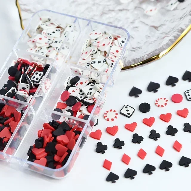 Poker żywica epoksydowa materiał wypełniający karty do gry glina polimerowa płatki wypełniacz do formy żywicznej DIY wisiorek akcesoria do wyrobu biżuterii