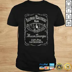 Allmans Brothers Band Liquor Label 1969 camiseta Unisex