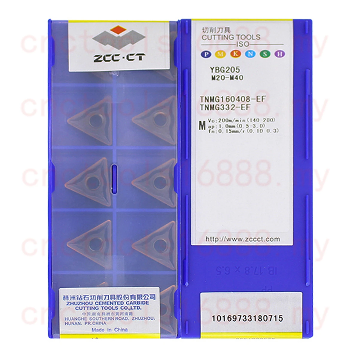 Zcc.Ct Tnmg160404 Tnmg160408-Ef Ybg202 Ybg205 Inserto in metallo duro Inserti Tnmg