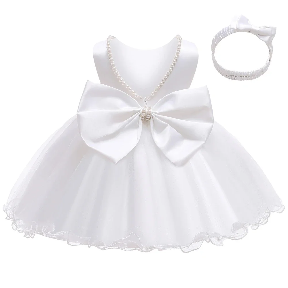 2024 Newborn Dress For Girls Kids Baptism Dresses Baby Girls 1st Birthday Wedding Princess Dress For Bridesmaids Infant Vestidos