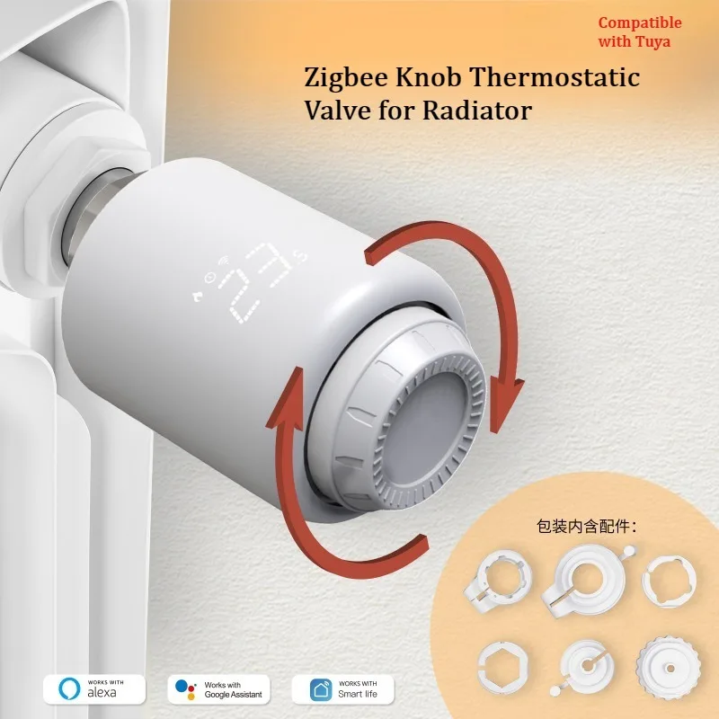 

Zigbee Smart Thermostatic Radiator Valve APP Timer Energy Saving Constant Temperature Heating TRV