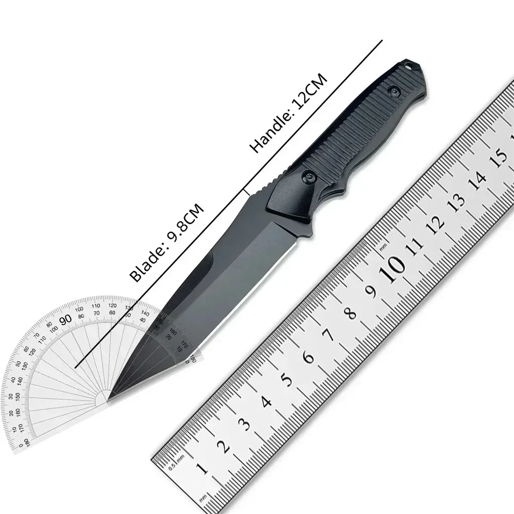 BM 140BK Tanto / Drop Point Blade Aluminum Alloy Handles Fixed Blade Knife Self Defense Hunting Knife Military Survival Gear