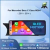 Autoradio Multimedia Stereo Player Navigation GPS Android 14 CarPlay für Benz C W204 2011-2014 NTG 4.5 System QLED Head Unit 1