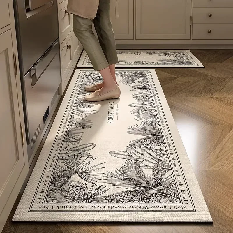 Water-absorbent Kitchen Floor Mat Pvc Anti-slip Carpet Quick-drying Absorbent Foot Mats Soft Diatom Mud Door Area Non-slip Rug