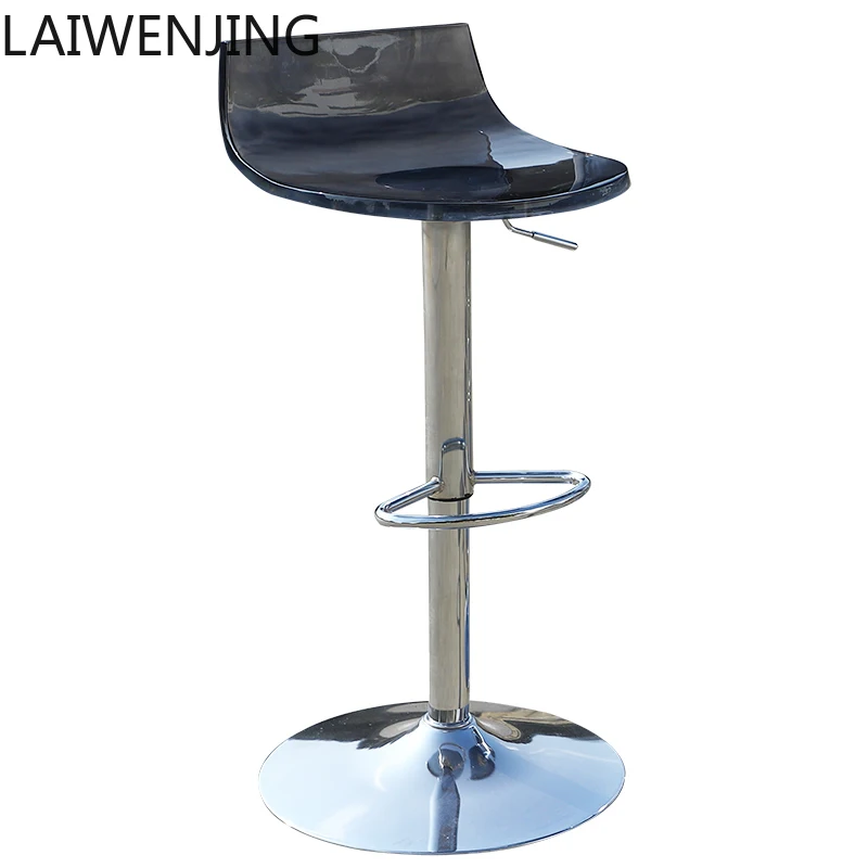 SGF Lifting Rotating Chair Light Luxury High-end Island Platform Transparent Crystal High Legs Chair