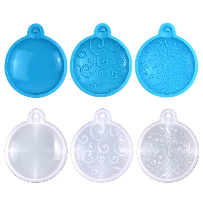 3 Styles Christmas Series Keychain Mould Crystal Epoxy Silicone Pendant Mould