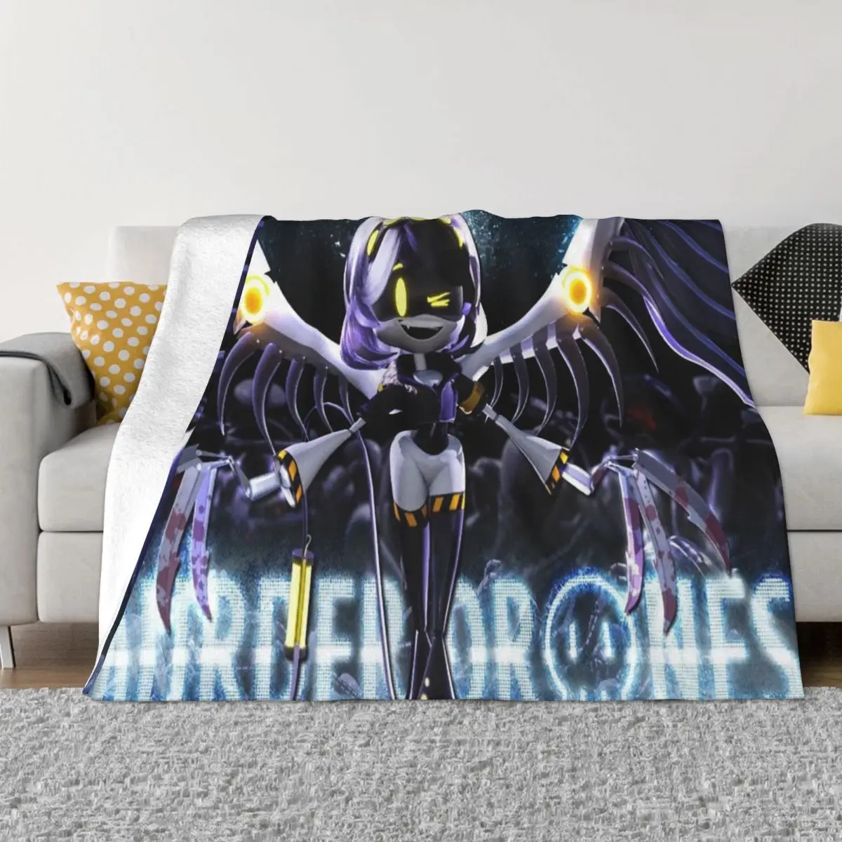 

Murder Drones Blanket Fleece Autumn/Winter Tv Series Anime Cartoon Portable Warm Throw Blanket for Bed Car Bedspread