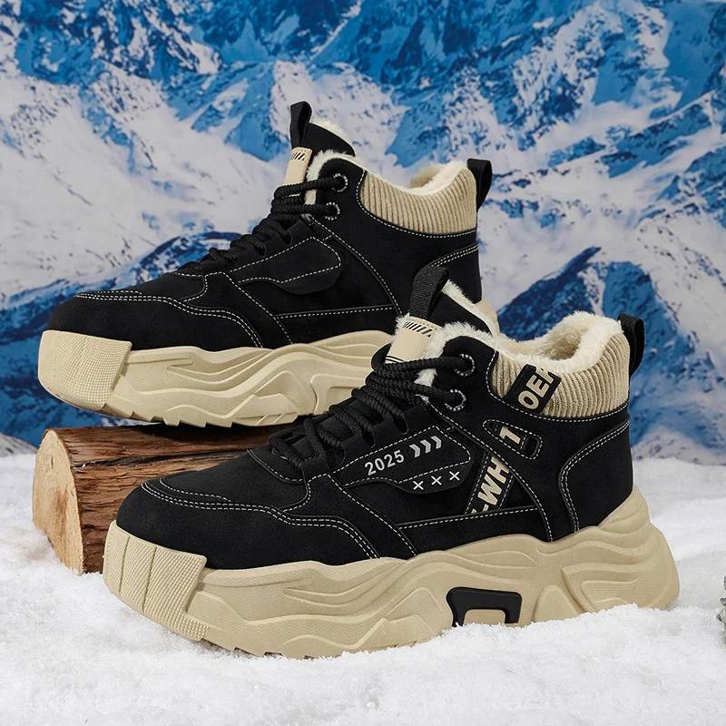 

Men's High-top Snow Boots: Warm Cotton Shoes for Winter, Versatile for Sports, Outdoor Hiking & Travel, Fashion Casual