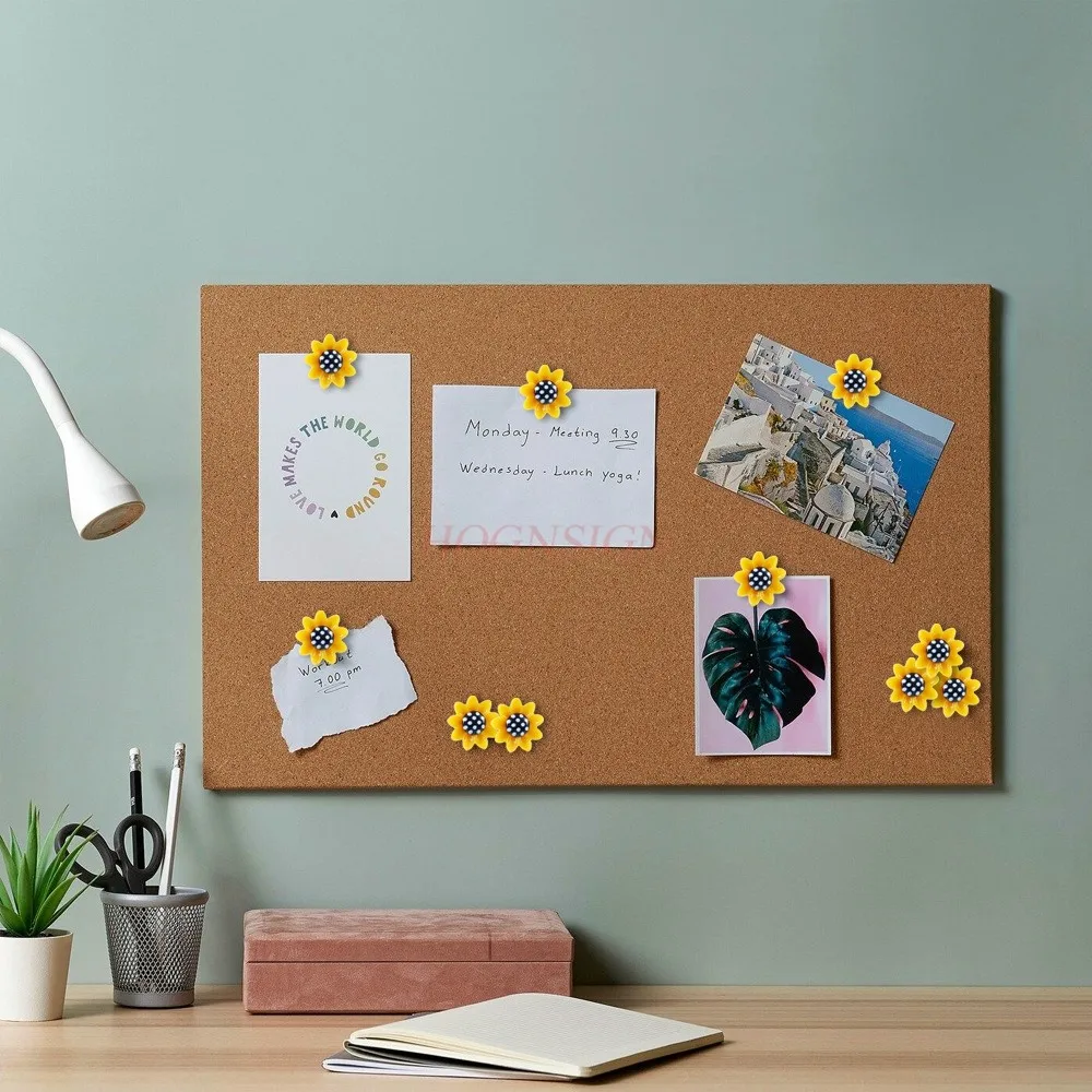 

20pcs Sunflower Push Pin Flower Creative Push Pin Soft Wooden Board Button Decorative Nail Sunflower
