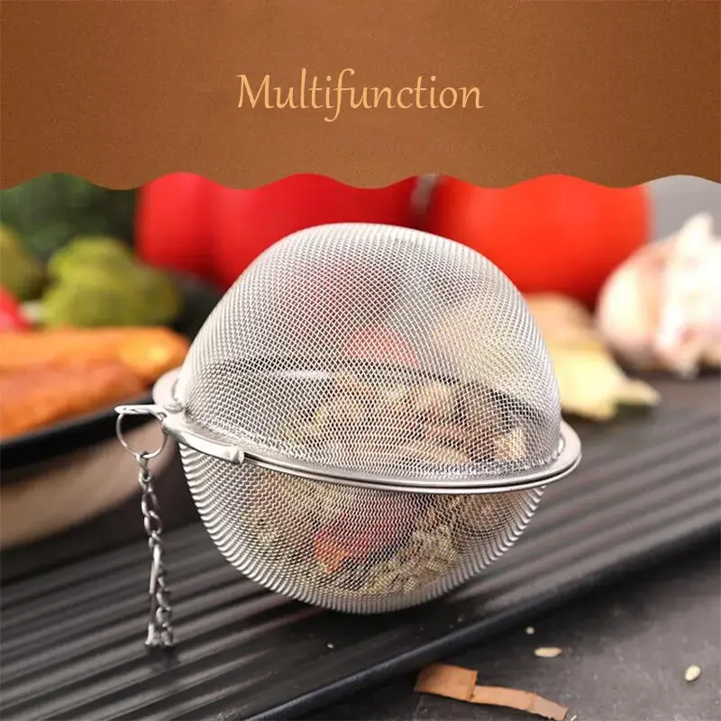 1pc Stainless Steel Mesh Tea Ball  Strainers Teas Infuser Strainer Kitchen Filters for Teas