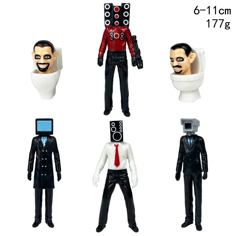 Skibidi Toilet Man Cámara hombre figura TV hombre altavoz hombre modelo de cámara figuras de acción decoraciones DIY PVC muñeca juguete coleccionable