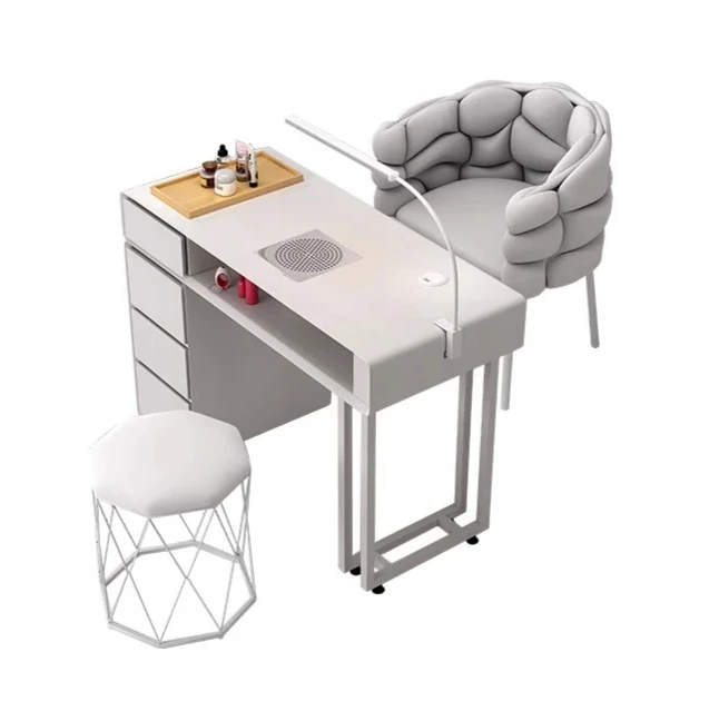 Modern Professional Manicure Table with Cleaner Single Double Light Luxury Nail Table Commercial Multifunctional Manicure Tables