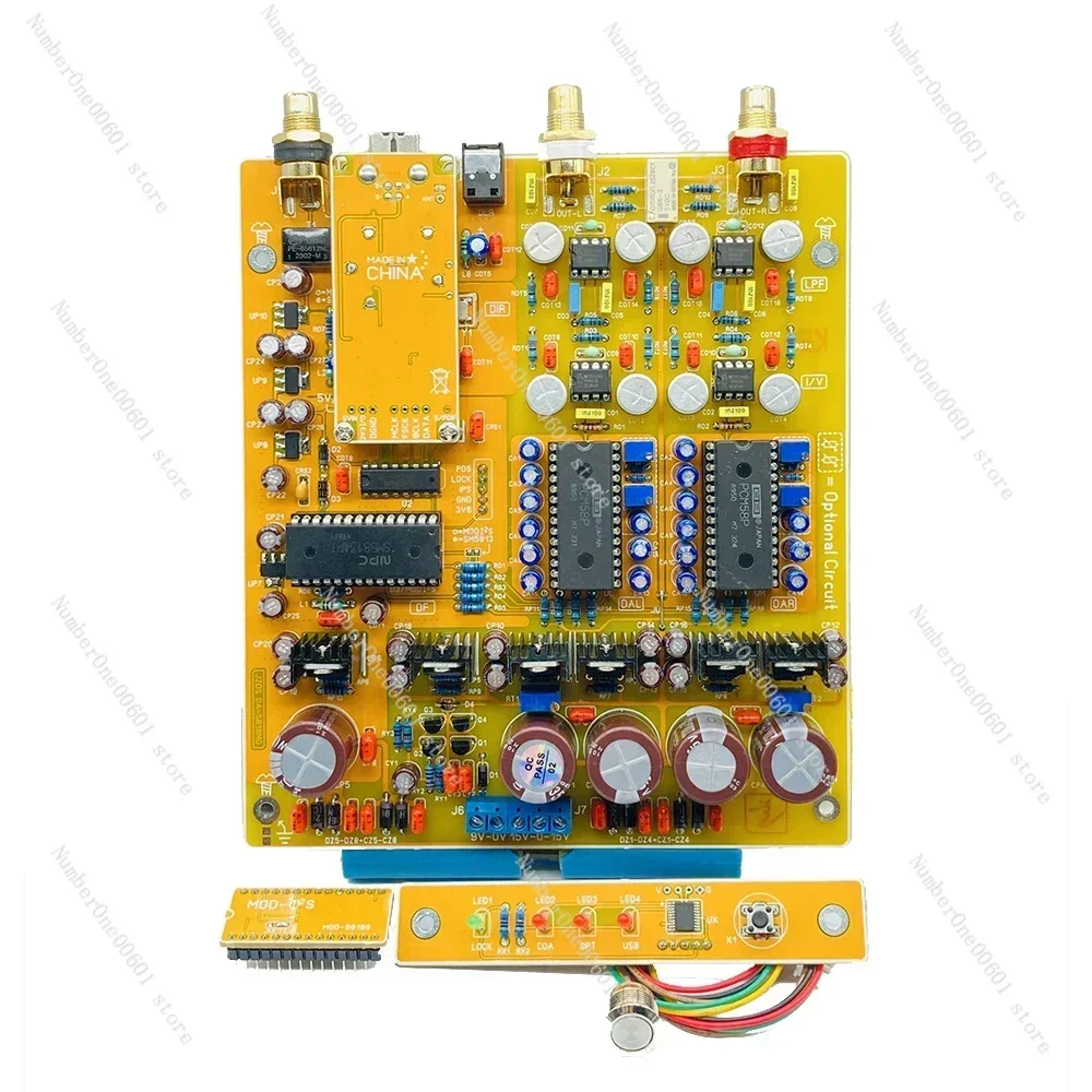 For PCM58 Decoding Board USB Bluetooth AK4118 Coaxial Fiber  192K24bit R2R DAC Chip