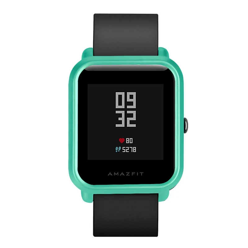 Uhrenschutzhülle kompatibel für Xiaomi Huami Amazfit Bip Youth, PC-Material-Gehäuse + Displayschutzfolie-A22K