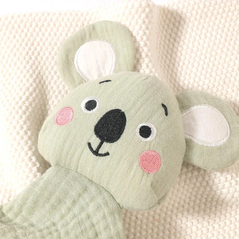 Personalization Cotton Baby koala Rainbow Comforter Cute Baby Comforter Blanket Towel Muslin Bunny Blanket Animals Toy Towel