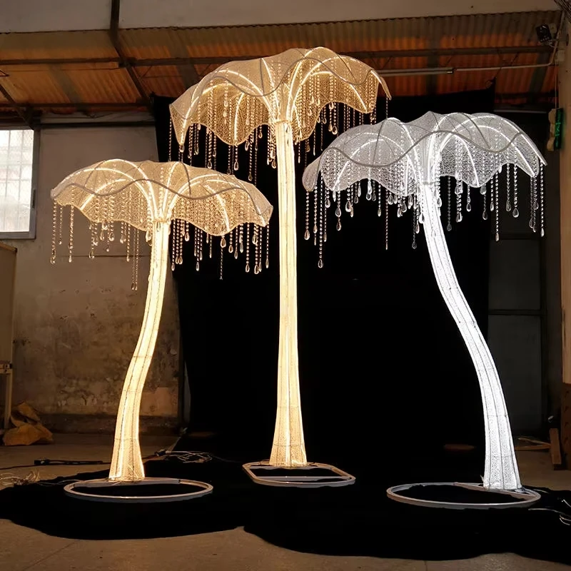 Wholesale Led Jellyfish Mushroom Backlight Led Arched Wedding Props for Wedding Party Decoration