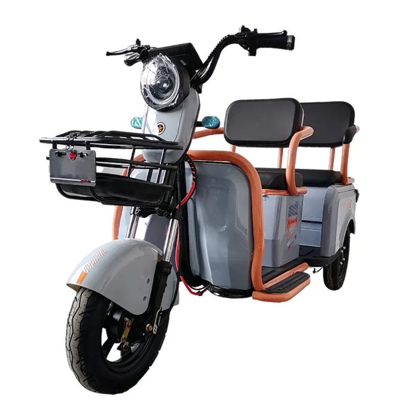 Gran oferta, nuevo triciclo eléctrico para el hogar y el ocio con asiento plegable, Scooter Eléctrico para desplazamientos De personas mayores, Triciclo De Carga Electrico