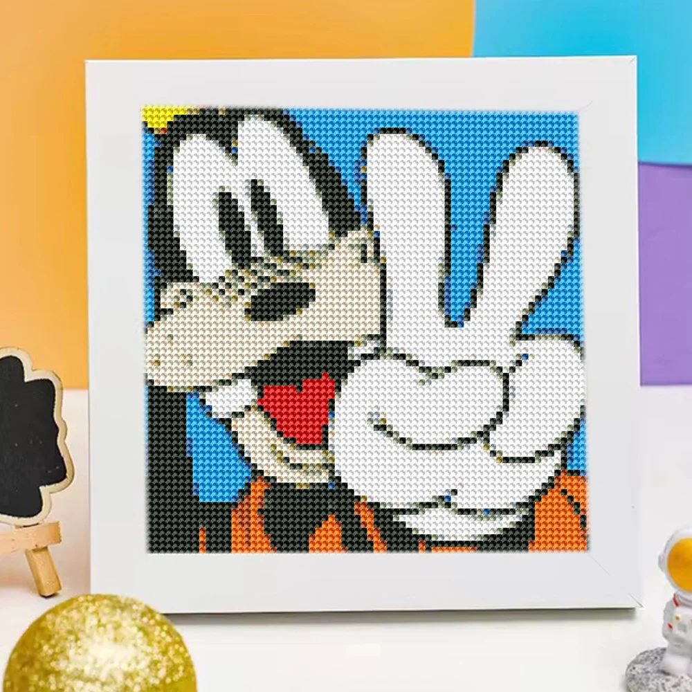 Disney 5D Diamond Painting Goofy With Frame New Collection Full Round Diamond Mosaic Cartoon Handmade Hobby Home Decoration