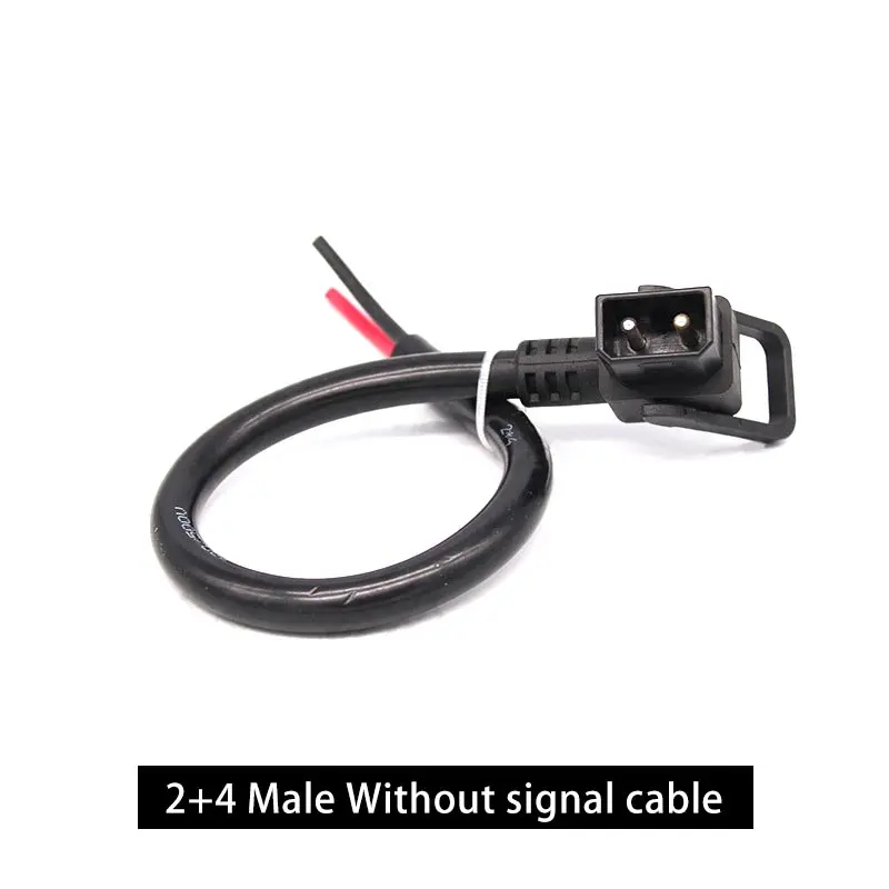 E-Bike Lithium Battery Connector High-power Charging Socket 2+4 Pin Female Electric Vehicle 6Pin Socket with Power Cord