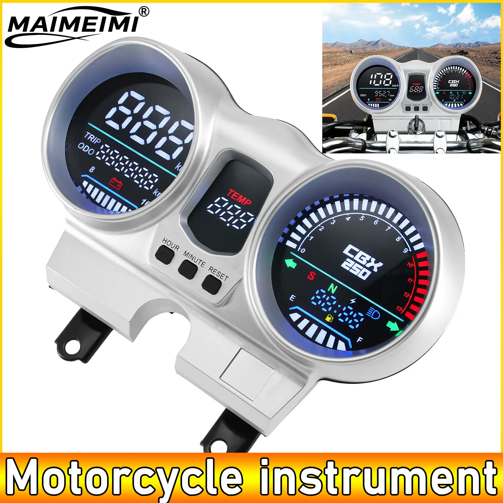 AD Motorräder Tachometer Tachometer Gauge Kilometerzähler LCD Display Komplette Panel Für Honda Cbx250 Twister 2001 eine 2008 Geschwindigkeit Meter