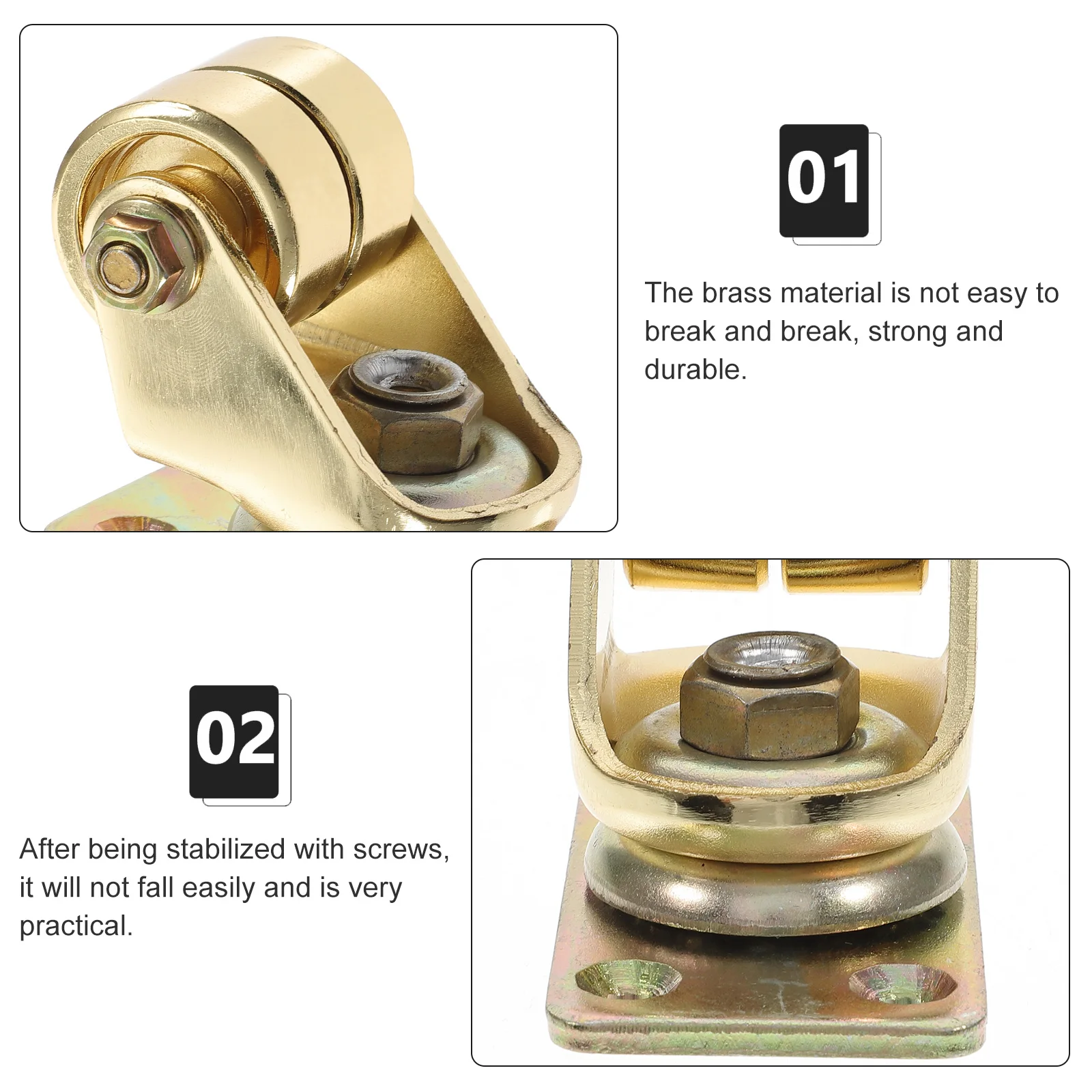 

1 pc Sturdy Brass Caster Wheels Durable Metal Parts Moving Accessories Upright Piano Small Wheels Piano Bottom Wheel Golden