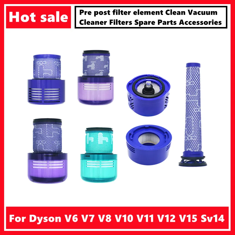 For Dyson V6 V7 V8 V10 V11 V12 V15 Sv14 Pre post filter element Clean Vacuum Cleaner Filters Spare Parts Accessories