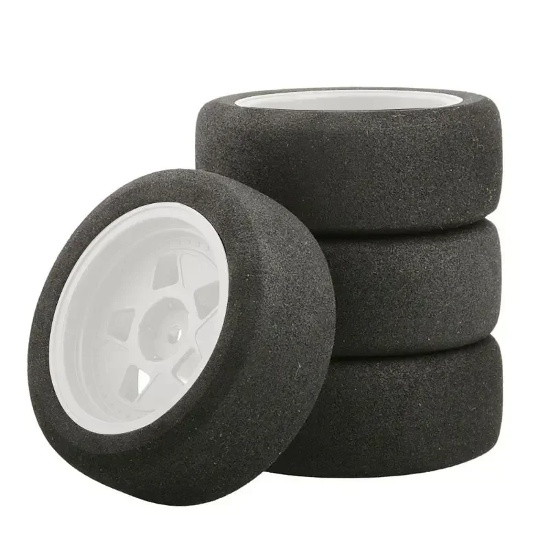 4Pcs For Tamiya TT01 TT01E TT02 TT02B XV01 TA06 PTG-2 1/10 RC Car Upgrades Parts Accessories Rubber Tire Wheel Tyre