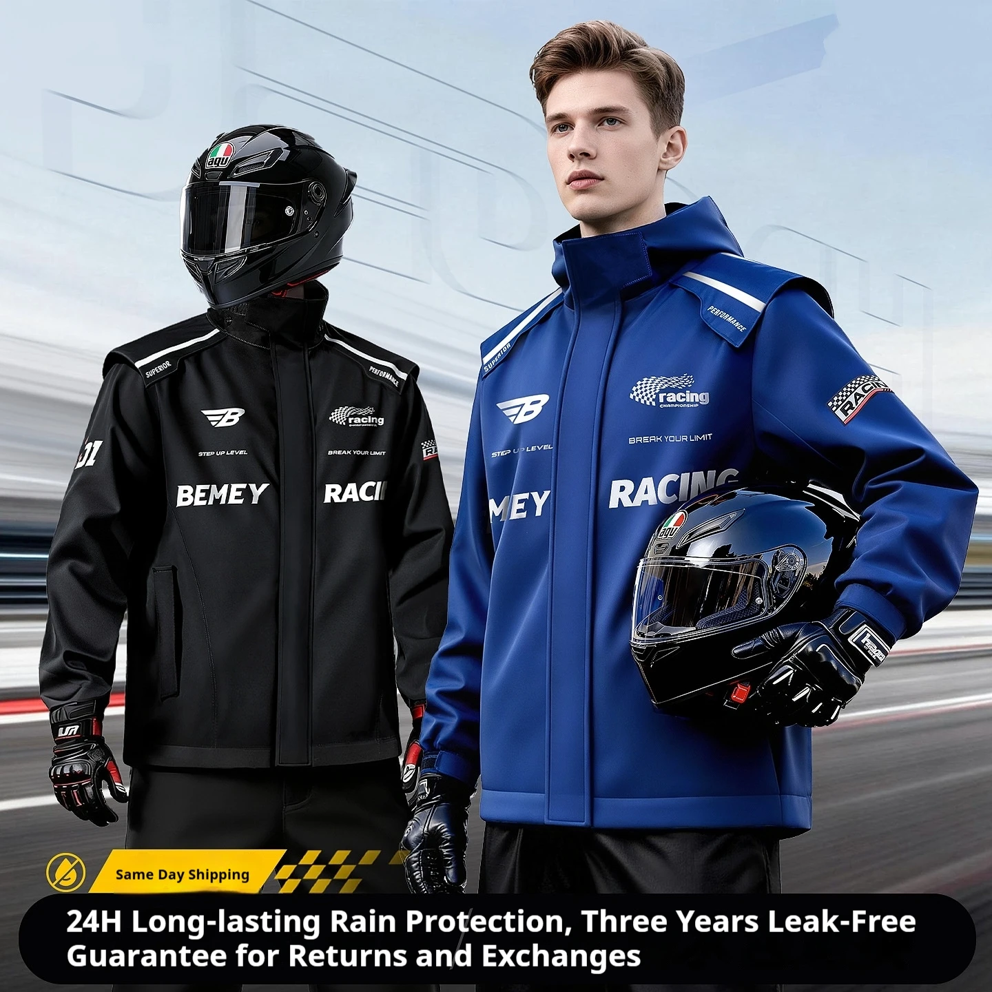 

Motorcycle Riding Raincoat Suit Men and Women Professional Waterproof, Windproof, Rainstorm Proof Motorcycle Racing Suit Poncho