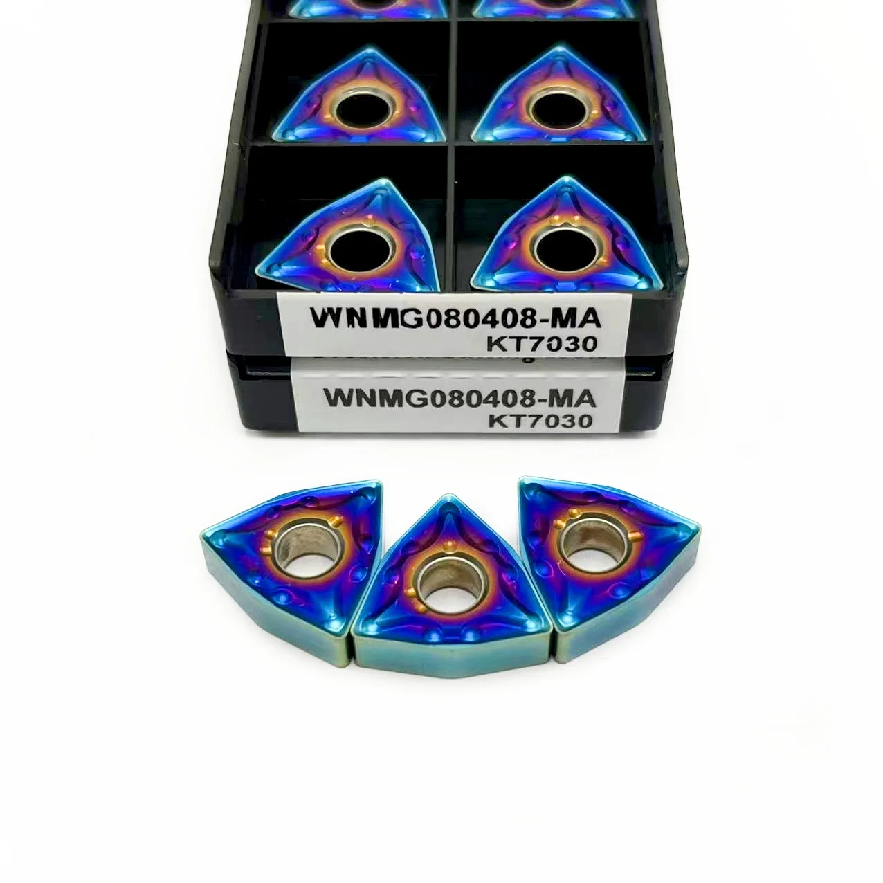 Lâmina de torneamento externo de liga dura, WNMG080404 MA KT7030 WNMG080408 MA KT7030 Ferramenta de Torno CNC, 100% Original