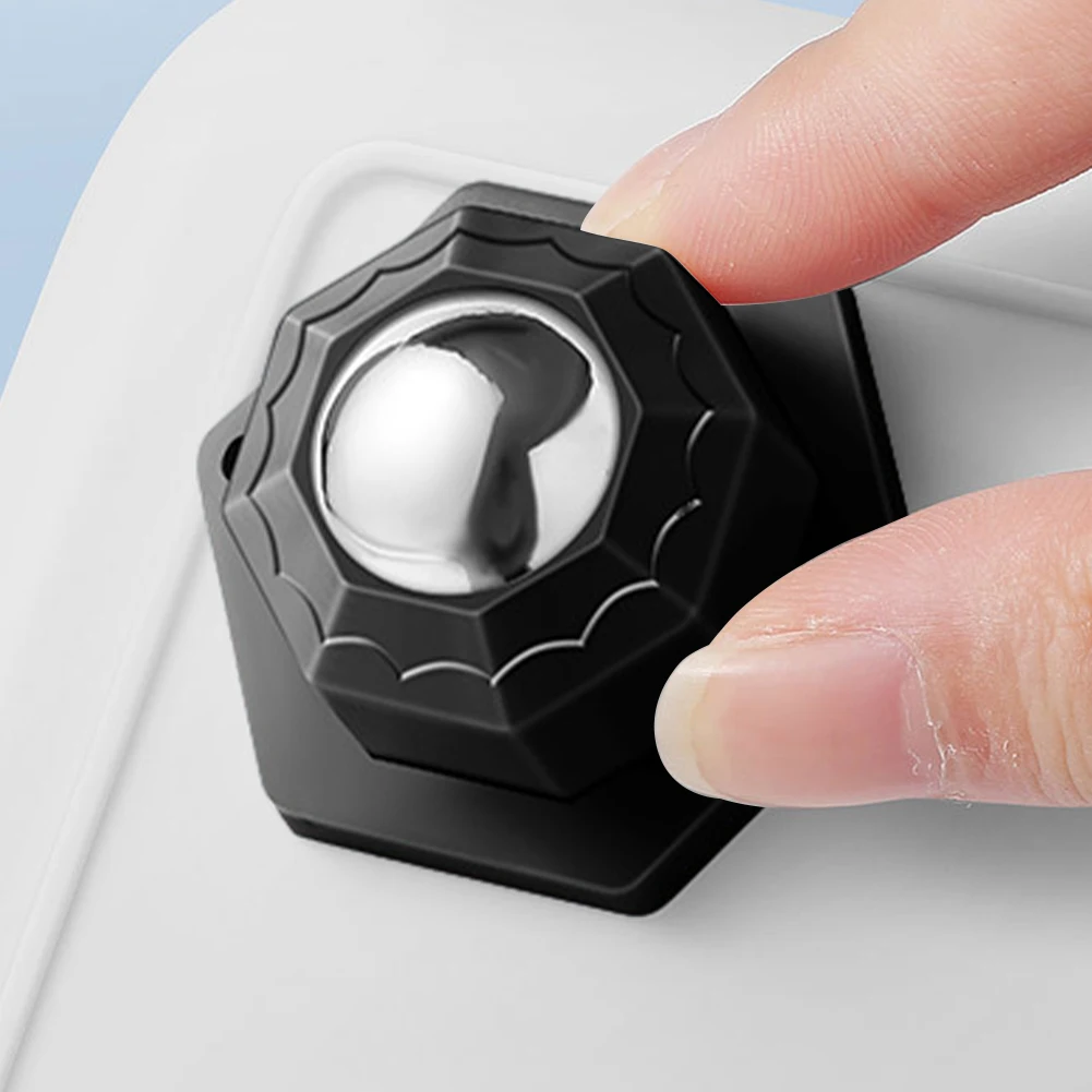 4 Buah Kit Rol Bergerak Roda Kastor Mini Berperekat Rotasi 360 Derajat Lengket untuk Kotak Penyimpanan Tempat Sampah Furnitur Kecil