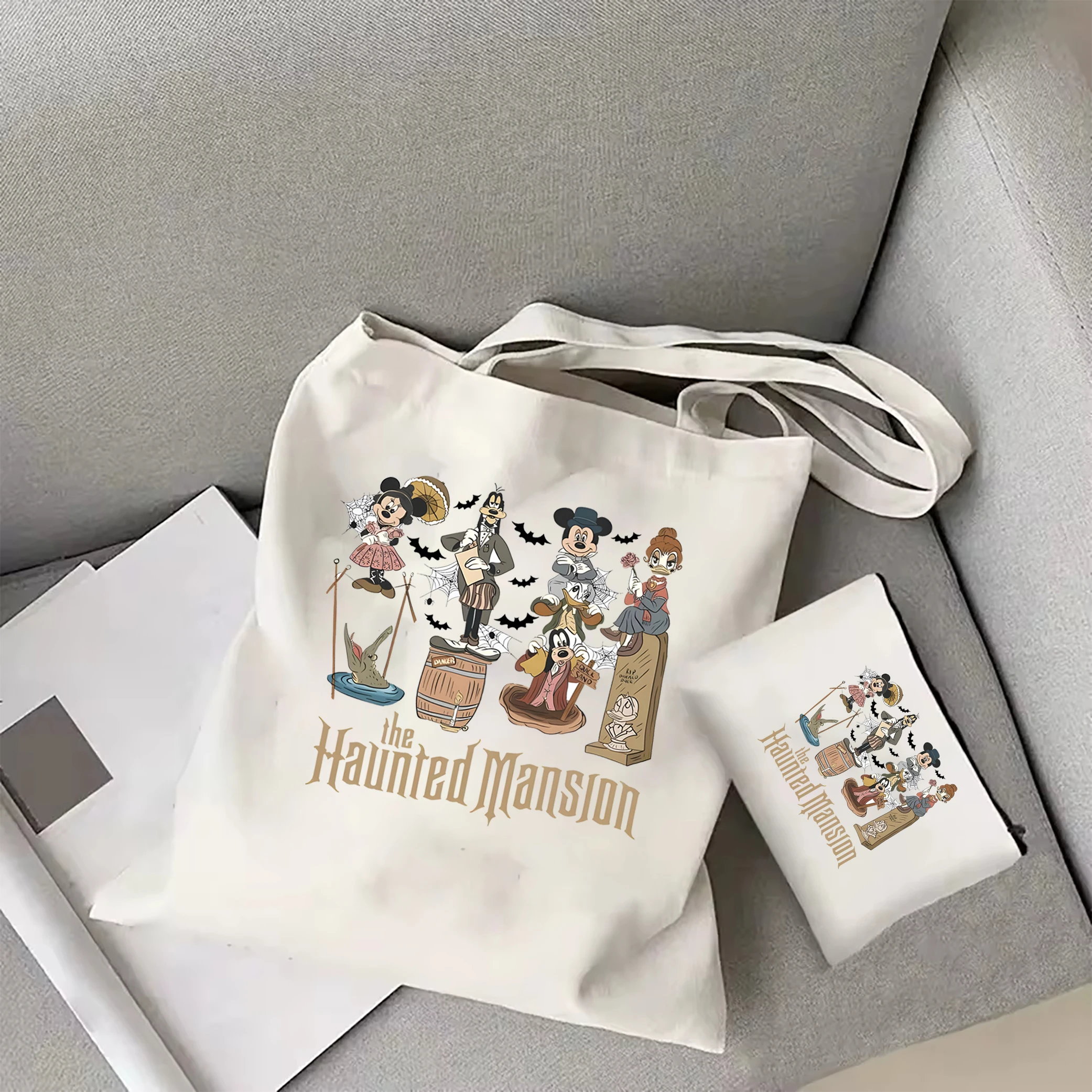 

The Haunted Mansion Comic tote bag Women Disney Halloween canvas bag Haunted Mansion shoulder bag Halloween Gift Disney tote bag