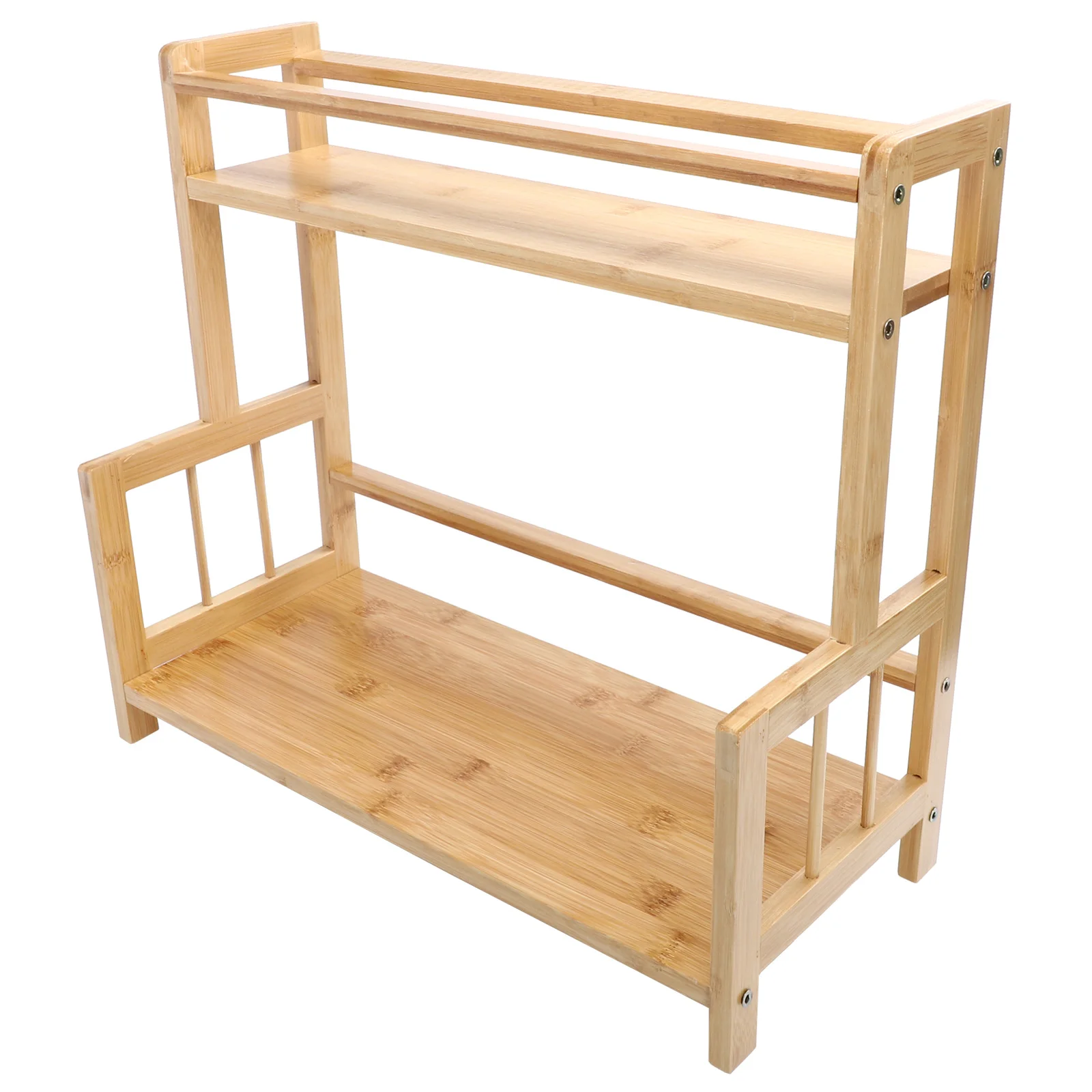 

Bamboo 2 Spice Jar Rack Storage Kitchen Gadget Rack Spice Jar Holder Kitchen ganizer Eco friendly Space Saver