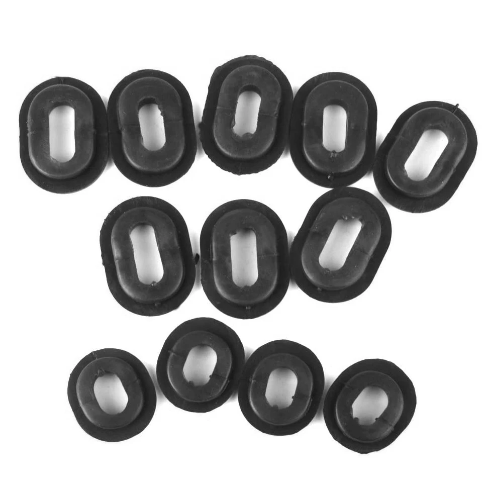 AASS-12Pcs Motorcycle Rubber Side Cover Grommets Replacement Gasket Fairings For CG125