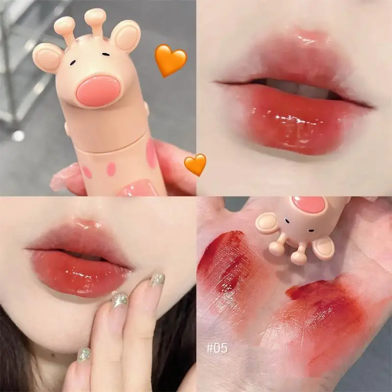 Kristall glänzende Lippen glasur Spiegel niedlichen Bären Lip gloss wasserdicht transparent nackt flüssig Lippenstift Lippen Mädchen Make-up koreanischen Make-up