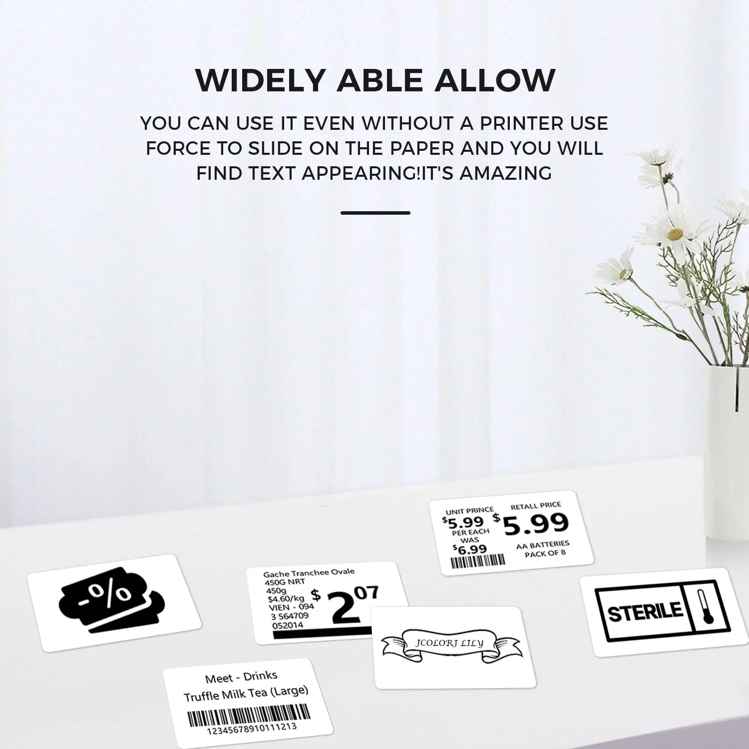 Phomemo M110/M200/M220 30x20 مللي متر ملصقات حرارية مقاومة للماء ملصقات صغيرة للرمز الشريطي ، علامات منتجات المجوهرات للاستخدام المنزلي والمكتبي