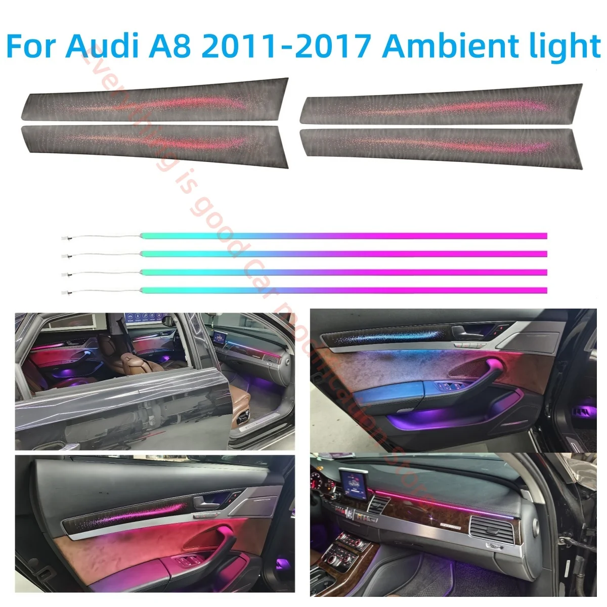 For Audi A8 2011-2017 Atmosphere Lamp Car interior lighting Upgrade car accessories Footlights Sunroof lights Reading lights new