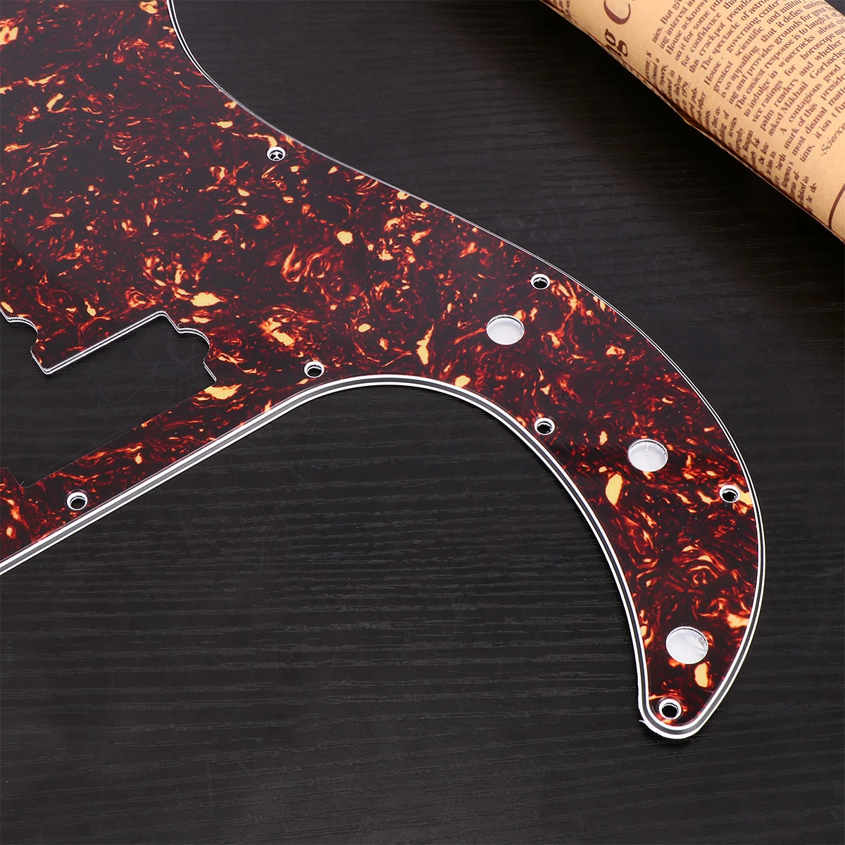 

AntiScratch Pb Bass Pickguard 13 Holes Scratch Plate Brown Protective Film Included Bass Guitar Accessories