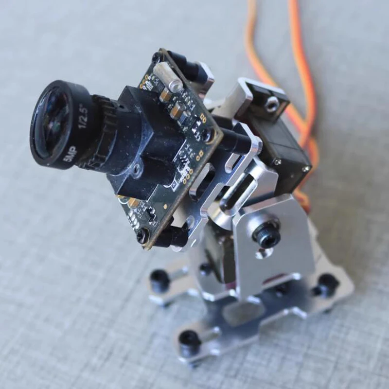 

1Set RC Drone Camera Gimbal Fixed Holder Dual Axle FPV Pan Tilt Bracket W 2pcs DC 4.8-5V Servo for Model Assembly Mounting Base