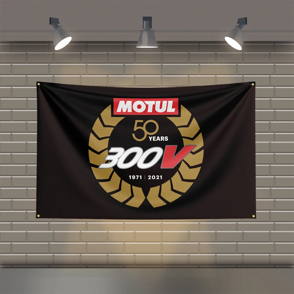 3x5 Ft M-Motuls Racing Flag Polyester Printed Cars Flags for Room Garage Decor